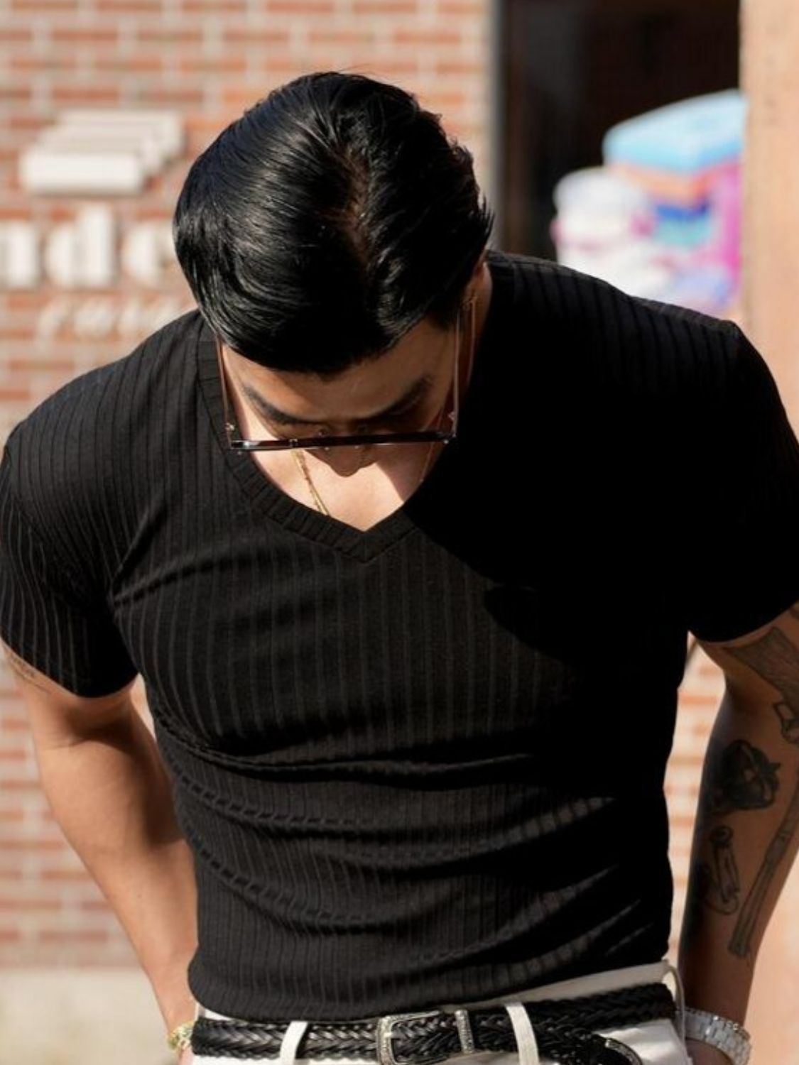Men's Plus Size V-Neck Short Sleeve T-Shirt