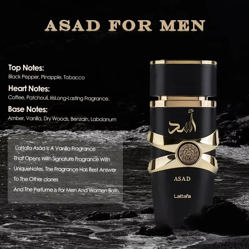 100ML Perfume Has a Long-Lasting Fragrance Fresh Light Unique Casual Date Gift Moi Tous Asad Aromatic Scent for Men Women
